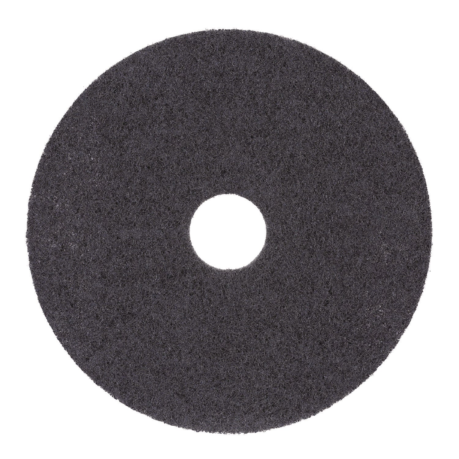 High Performance Stripping Floor Pads, 19" Diameter, Black, 5/carton