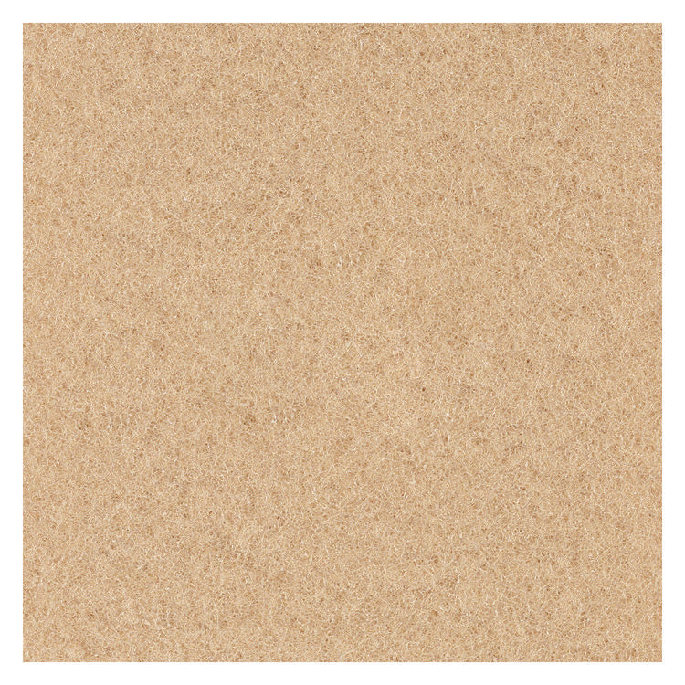 Burnishing Floor Pads, 19" Diameter, Tan, 5/carton