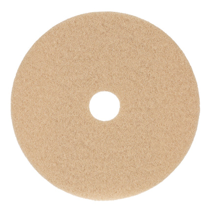 Burnishing Floor Pads, 19" Diameter, Tan, 5/carton