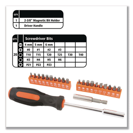 Homeowner's 39-Piece Tool Set, 12.38" x 3" x 7.25" Carry Case