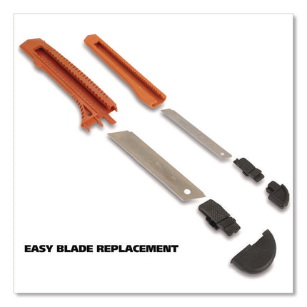 Snap-Off Utility Knife Set, 9 mm Knife, 18 mm Knife, Orange/Black