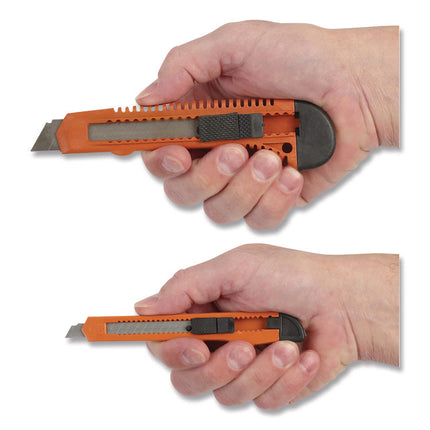 Snap-Off Utility Knife Set, 9 mm Knife, 18 mm Knife, Orange/Black