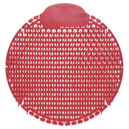 Slant7 With Terminator Urinal Screen, Evergreen Scent, Red, 30/carton