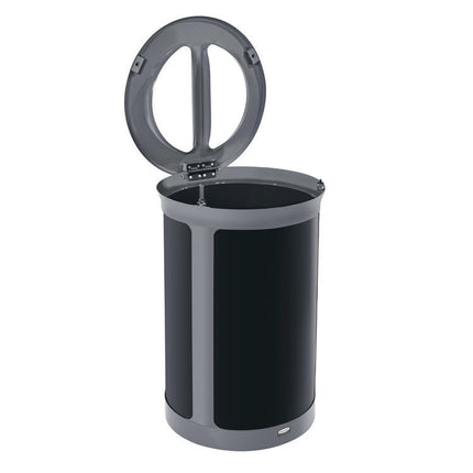 ENHANCE Series Waste Receptacle, Dual Top Hole, 23 gal, Metal, Pearl Gray/Umbra Gray
