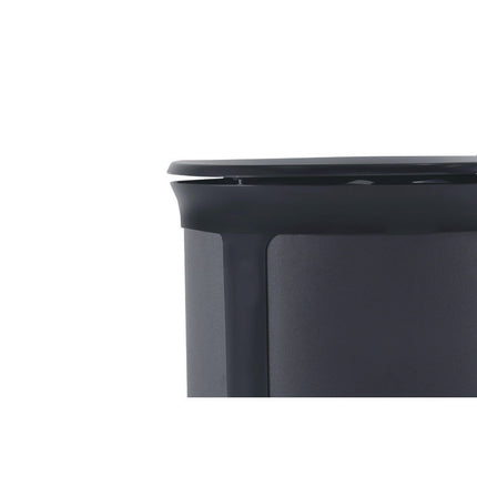 ENHANCE Series Waste Receptacle, Dual Top Hole, 23 gal, Metal, Jet Black Metallic