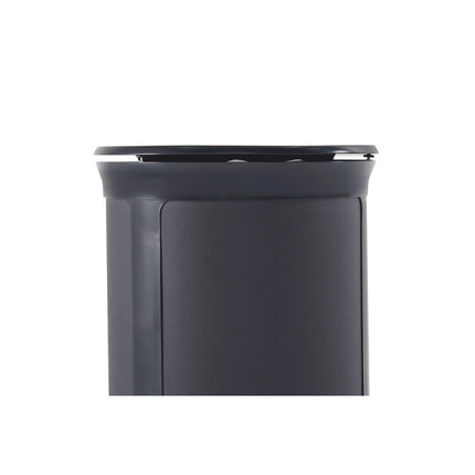 ENHANCE Series Waste Receptacle, Dual Top Hole, 33 gal, Metal, Jet Black Metallic