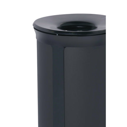 ENHANCE Series Waste Receptacle, 23 gal, Metal, Jet Black Metallic