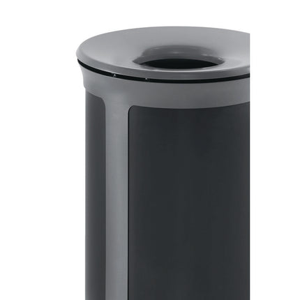 ENHANCE Series Waste Receptacle, 33 gal, Metal, Pearl Gray/Umbra Gray