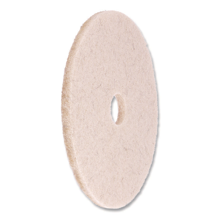 Natural Hog Hair Burnishing Floor Pads, 21" Diameter, Tan, 5/carton