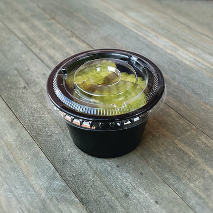 Souffle/Portion Cups, 4 oz, Plastic, Black, 2,500/Carton