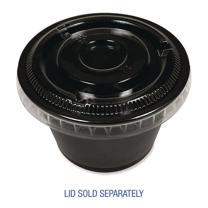 Souffle/Portion Cups, 4 oz, Plastic, Black, 2,500/Carton