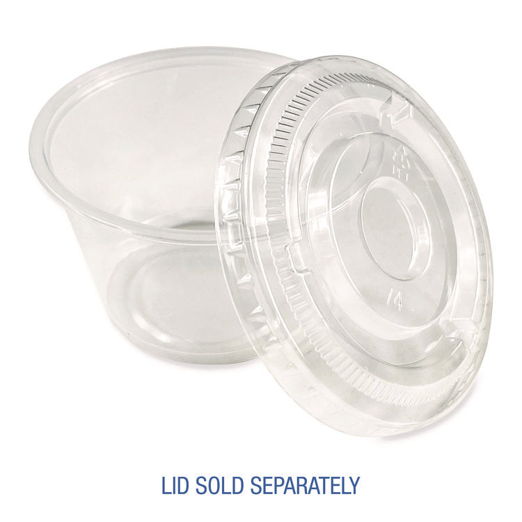 Souffle/Portion Cups, 4 oz, Plastic, Translucent, 2,500/Carton