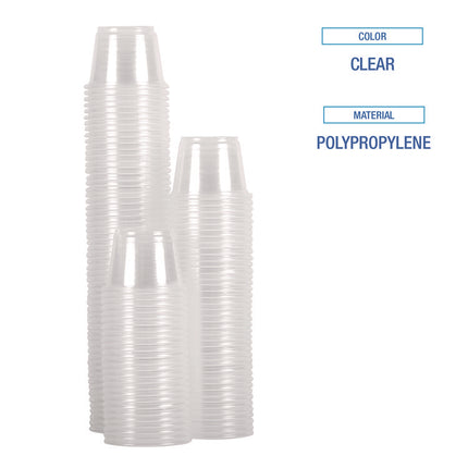 Souffle/Portion Cups, 4 oz, Plastic, Translucent, 2,500/Carton