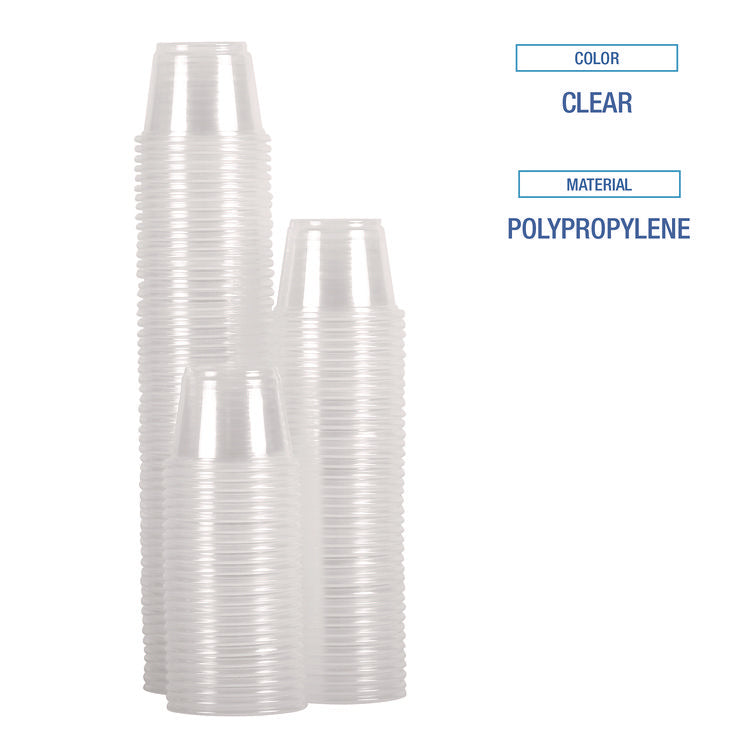 Souffle/Portion Cups, 4 oz, Plastic, Translucent, 2,500/Carton
