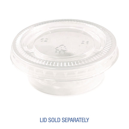 Souffle/Portion Cups, 1.5 oz, Plastic, Translucent, 2,500/Carton