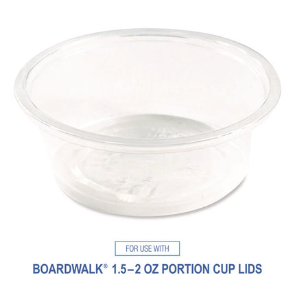 Souffle/Portion Cups, 1.5 oz, Plastic, Translucent, 2,500/Carton