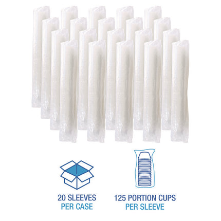 Souffle/Portion Cups, 3.25 oz, Plastic, Translucent, 2,500/Carton