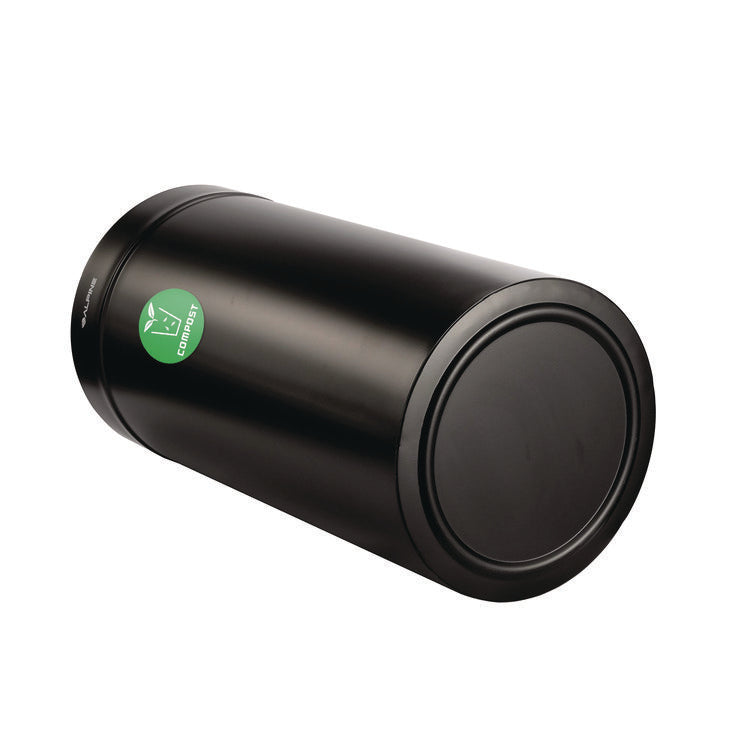 27 Gallon Black Stainless Steel Compost Can