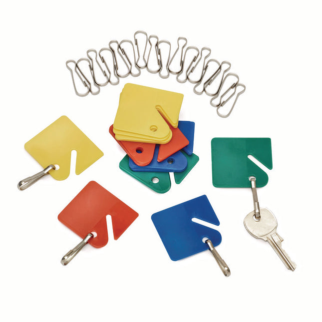 Plastic Identification Key Tags, Plastic, Assorted Colors, 20/Pack