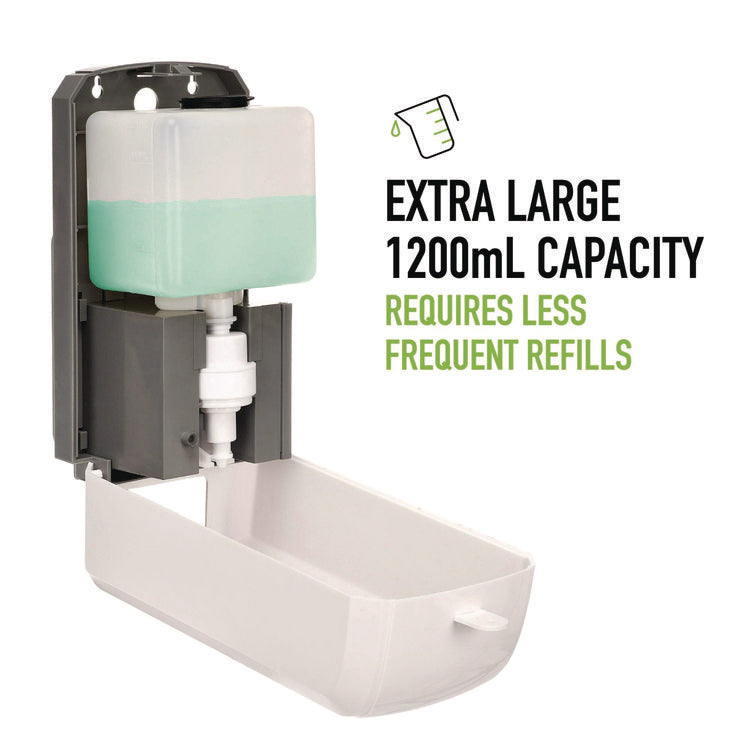 Wall Mount Automatic Foam Hand Sanitizer and Soap Dispenser, 40 oz, 4.48 x 6 x 11.1, White