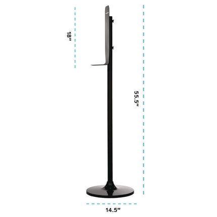 Automatic Foam Hand Sanitizer/Soap Dispenser with Floor Stand, 40 oz, 4.48 x 6 x 45, White