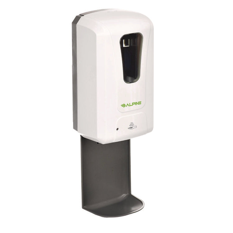 Wall Mount Automatic Foam Hand Sanitizer Soap Dispenser with Drip Tray, 40 oz, 4.48 x 6 x 18.1, White