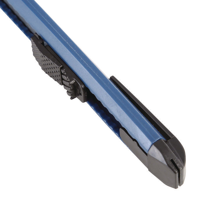 Snap-Off Utility Knife, 9 mm Blade, 5" Plastic Handle, Blue