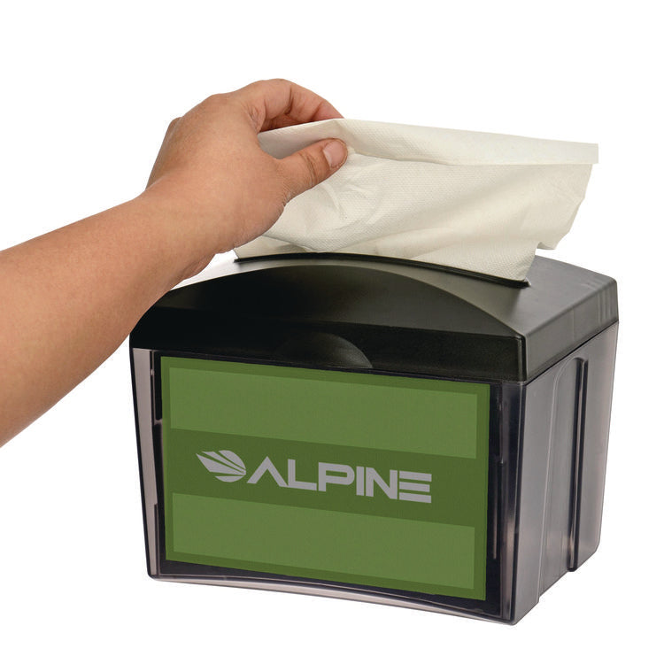Interfold Table Top Dispenser Napkin Holder, 5.9 x 8 x 6.5, Black