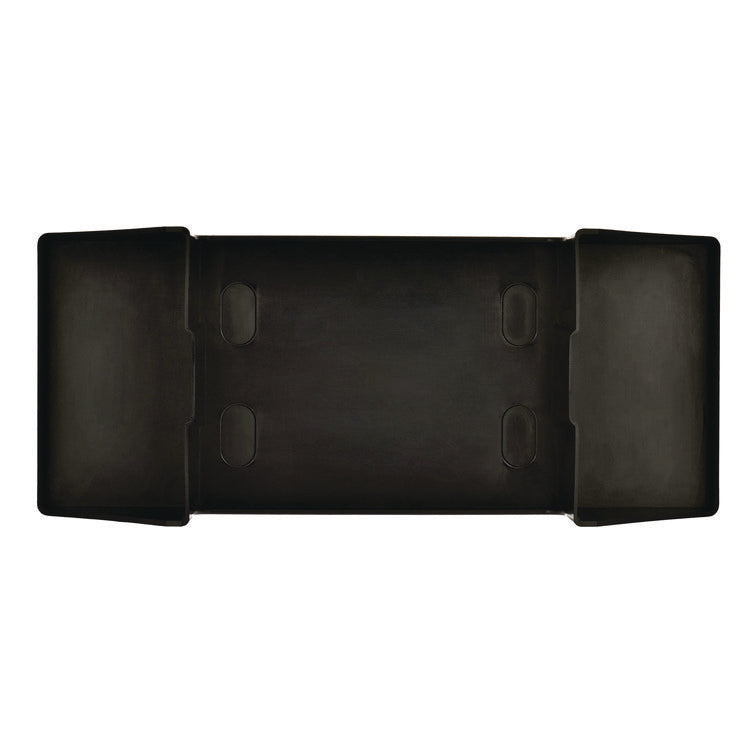 Interfold Table Top Dispenser Napkin Holder with Caddy, 6 x 14.17 x 6.5, Black