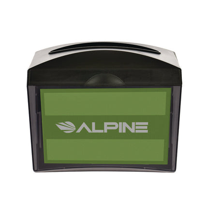 Interfold Table Top Dispenser Napkin Holder with Caddy, 6 x 14.17 x 6.5, Black