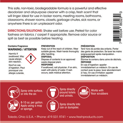 Terminator All-Purpose Cleaner/deodorizer With (2) Trigger Sprayers, 32 Oz Bottles, 12/carton