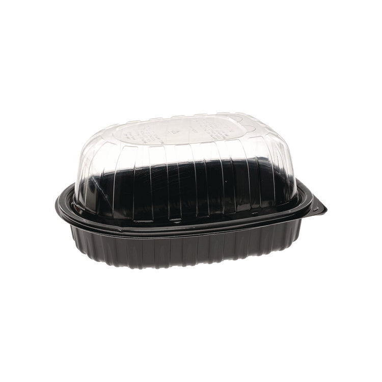 MealMaster Chicken Roaster Base/Lid, 10 x 7.5 x 4, Black/Clear, Plastic, 110/Carton