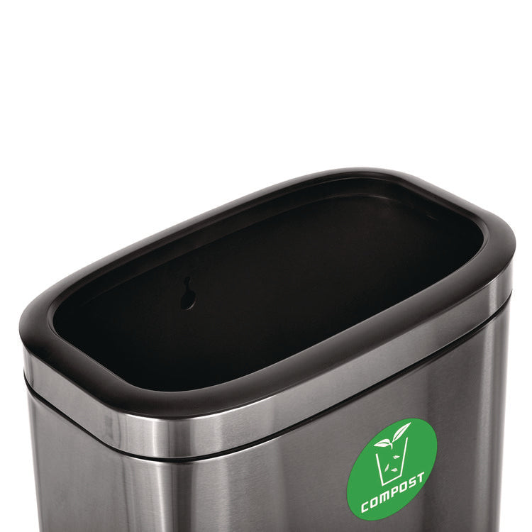 10.5 Gallon Compost Can, Brushed Stainless Steel