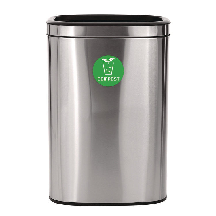 10.5 Gallon Compost Can, Brushed Stainless Steel