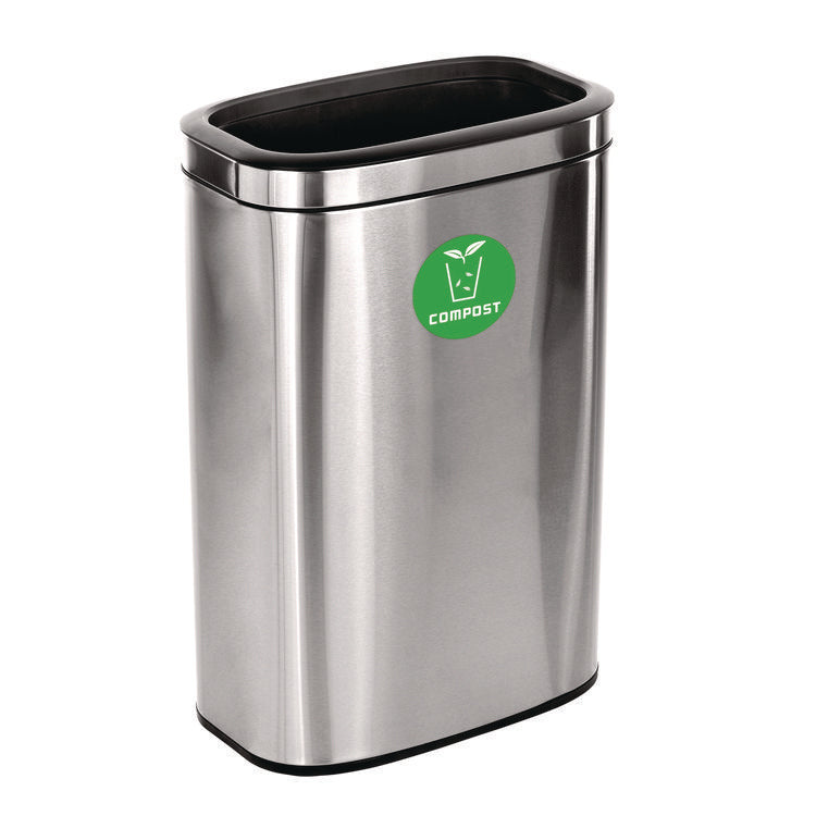 10.5 Gallon Compost Can, Brushed Stainless Steel