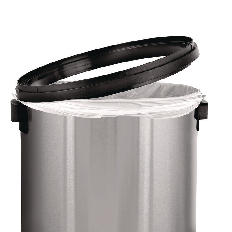 17 Gallon Stainless Steel Commercial Trash Can with Swing Lid