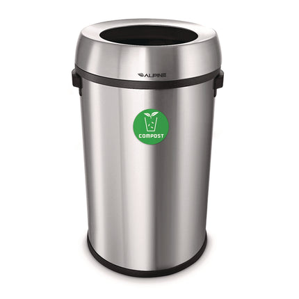 17 Gallon Stainless Steel Open Top Compost Station