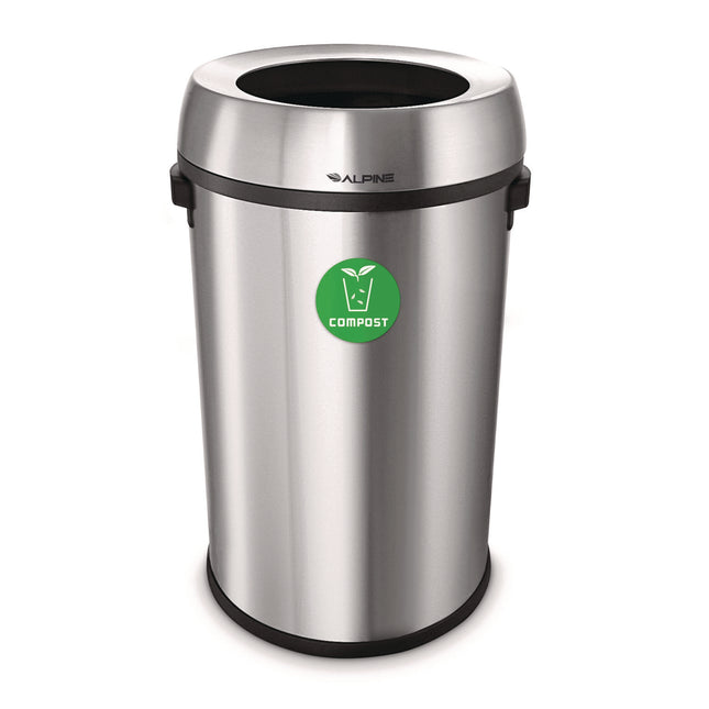 17 Gallon Stainless Steel Open Top Compost Station