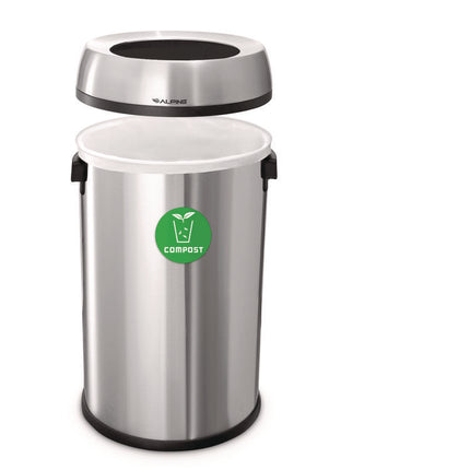 17 Gallon Stainless Steel Open Top Compost Station