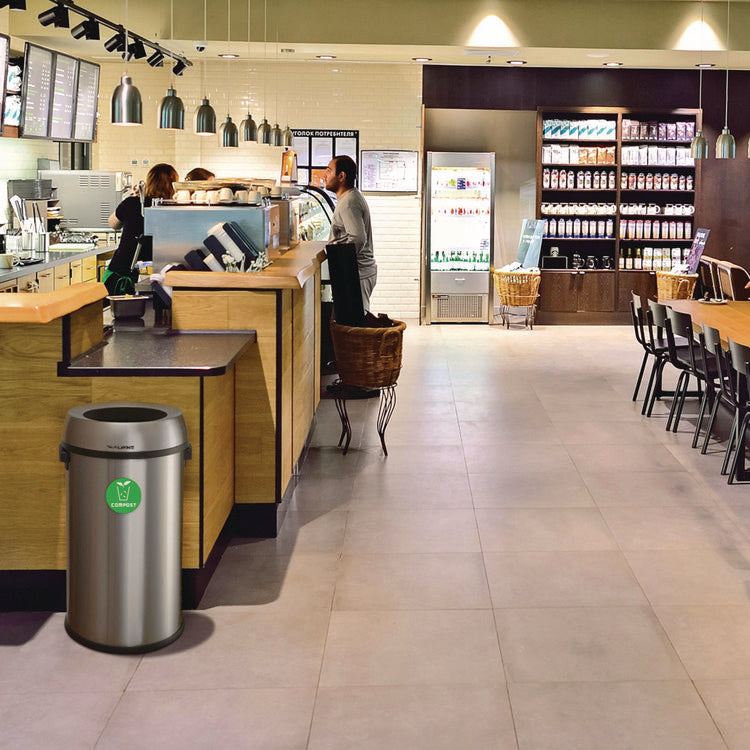 17 Gallon Stainless Steel Open Top Compost Station