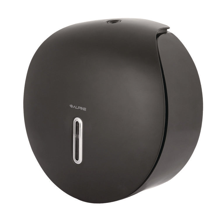 Plastic Single Roll Jumbo Toilet Paper Dispenser, 5.3 x 11.5 x 11.7, Gray