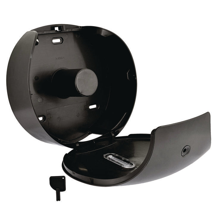 Plastic Single Roll Jumbo Toilet Paper Dispenser, 5.3 x 11.5 x 11.7, Gray