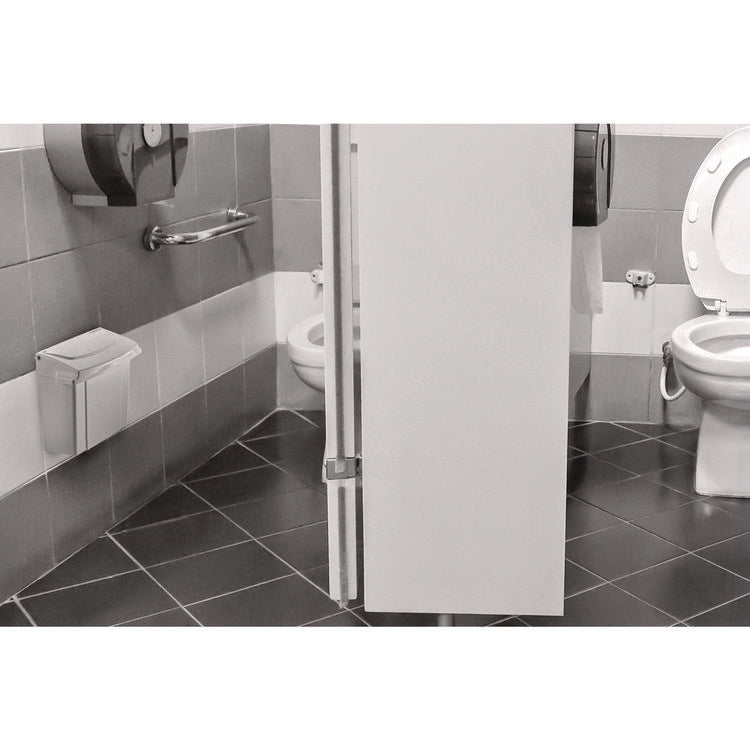 Durable Plastic Surface Mount Sanitary Napkin Receptacle, White