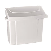 Durable Plastic Surface Mount Sanitary Napkin Receptacle, White