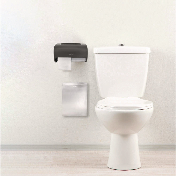 Side-by-Side Double Roll Toilet Tissue Dispenser, 6.3 x 6.3 x 10.3, Gray