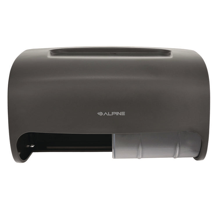 Side-by-Side Double Roll Toilet Tissue Dispenser, 6.3 x 6.3 x 10.3, Gray