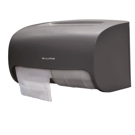 Side-by-Side Double Roll Toilet Tissue Dispenser, 6.3 x 6.3 x 10.3, Gray