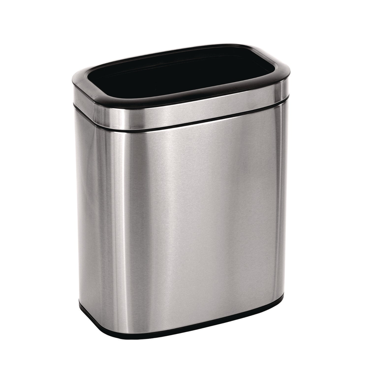 Stainless Steel Rectangular Liner Open Top Trash Can, 5.3 gal, Brushed Stainless Steel