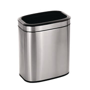 Stainless Steel Rectangular Liner Open Top Trash Can, 5.3 gal, Brushed Stainless Steel