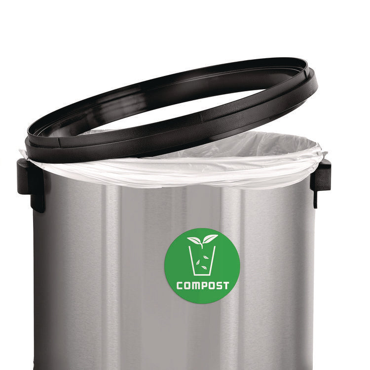 17 Gallon Stainless Steel Indoor Compost Receptacle with Swivel Lid
